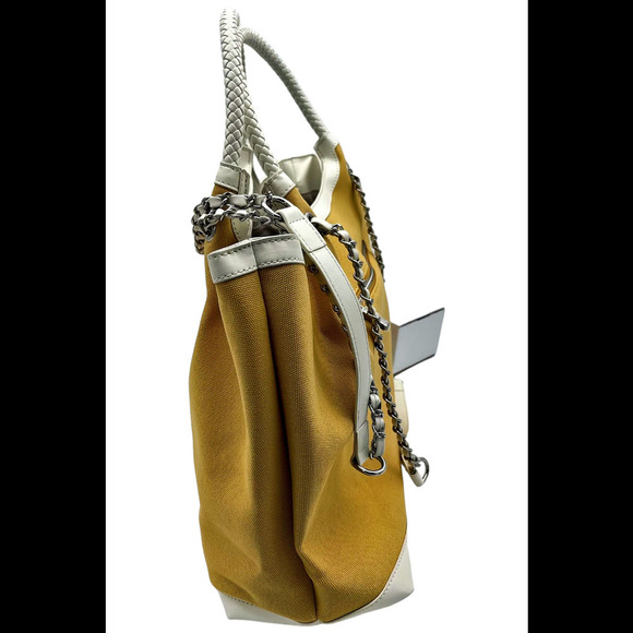 Gunas New York Canvas Double Handle Tote w/ Pouch Ruth Mango - Picture 2 of 4